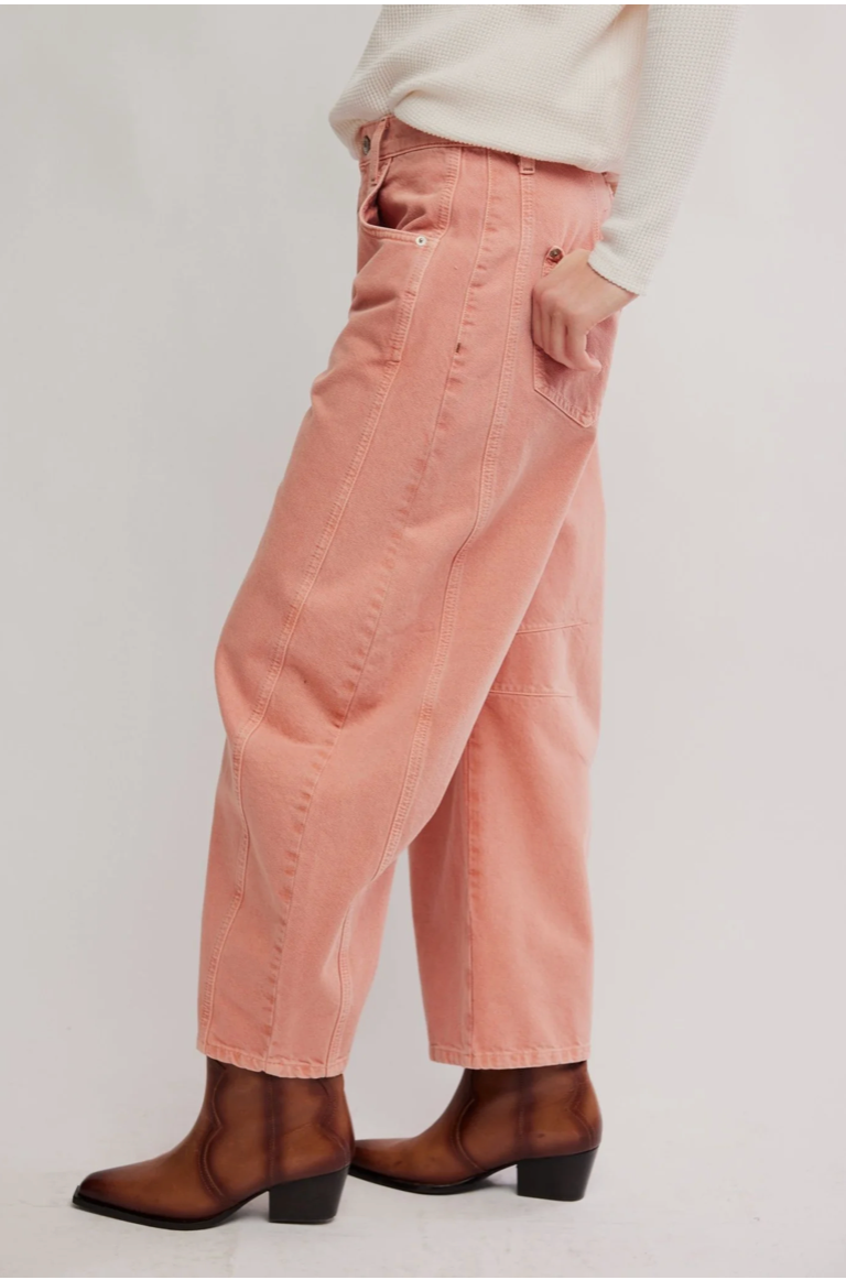 Good Luck Barrel Jean - Desert Petal