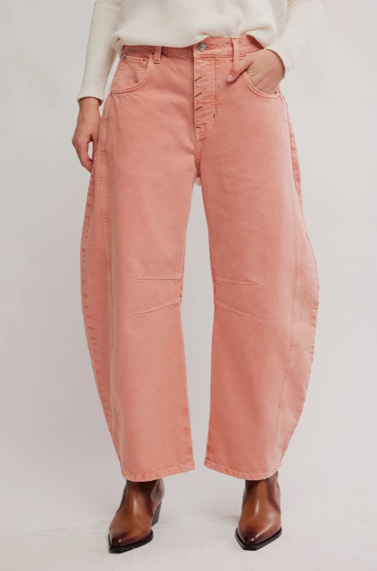 Good Luck Barrel Jean - Desert Petal