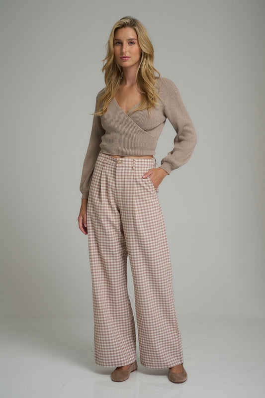 Shiva Pant Almond Check
