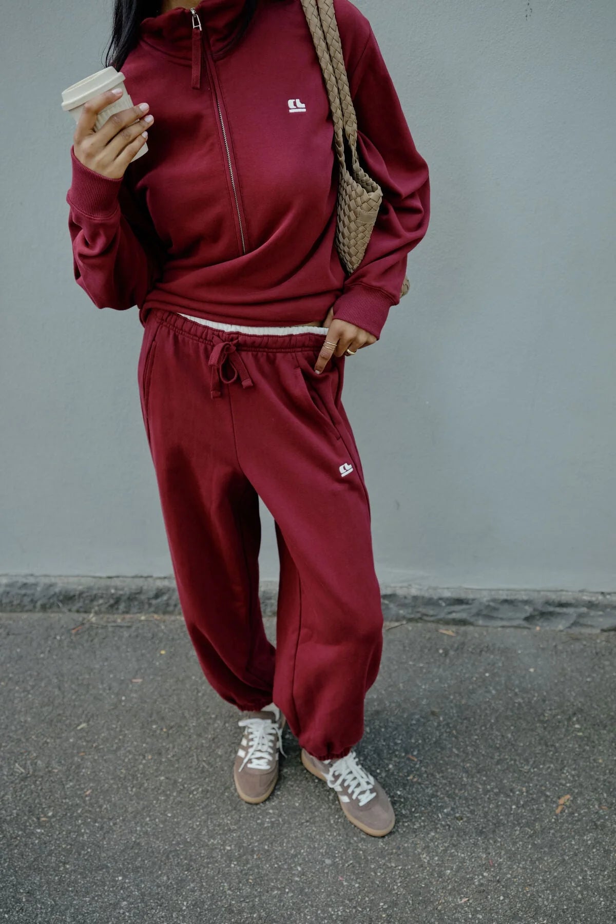 Bowie Barrel Leg Trackpant Burgundy
