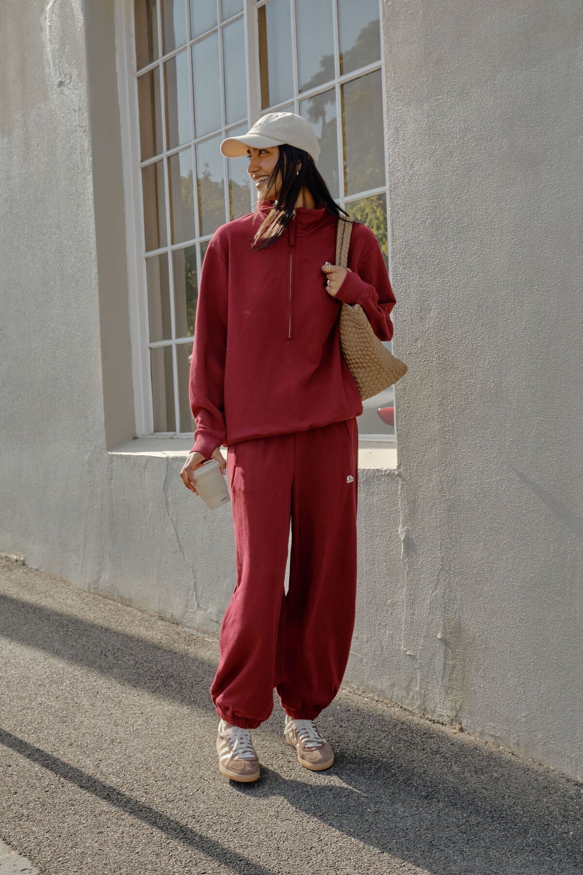 Bowie Barrel Leg Trackpant Burgundy