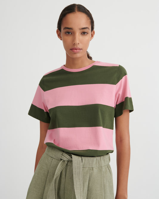Kowtow Classic Tee Begonia Stripe