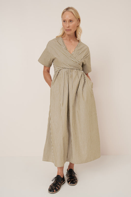 Composer Dress Treetop Stripe