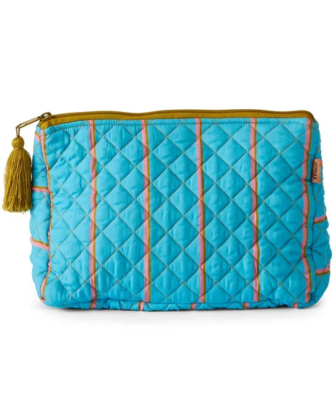 Aegean Stripe Quilted Toiletry Purse