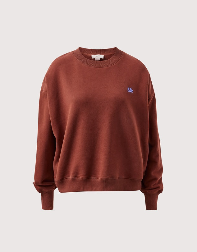 Quinn Slouchy Crew Burnt Toffee