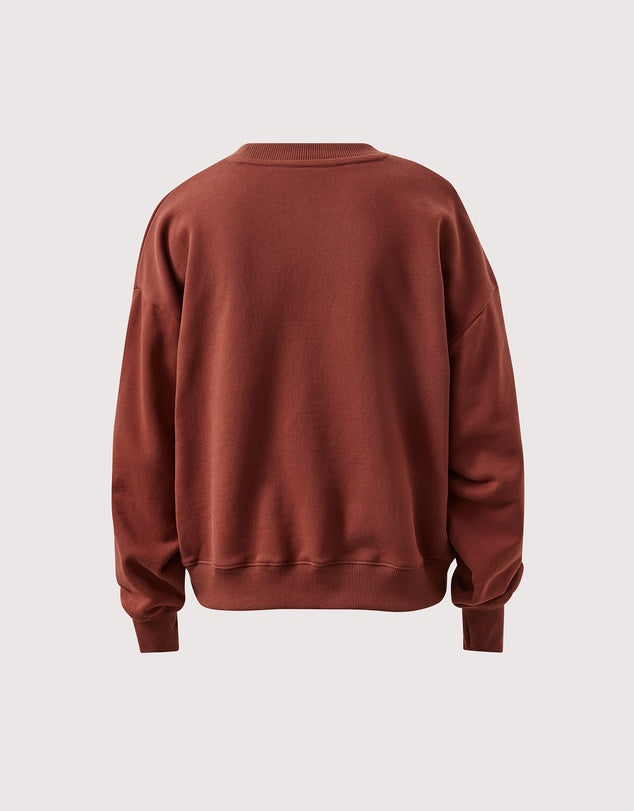 Quinn Slouchy Crew Burnt Toffee