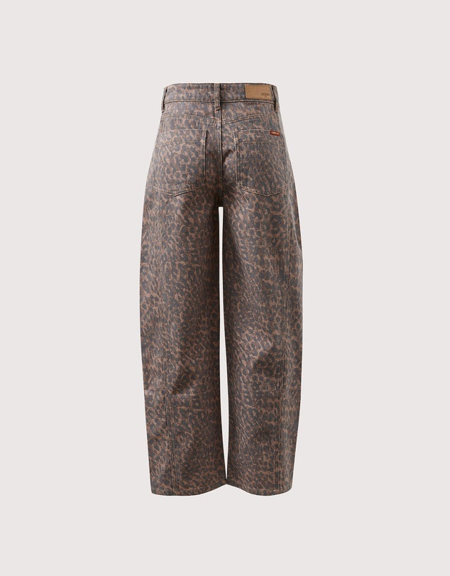 Harper Barrel Jean Leopard