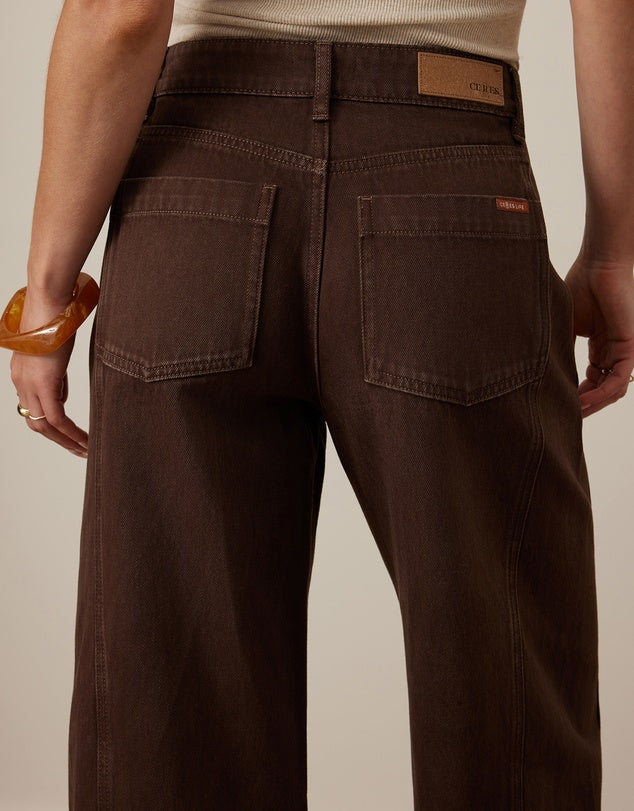 Demi Barrel Jean Chocolate