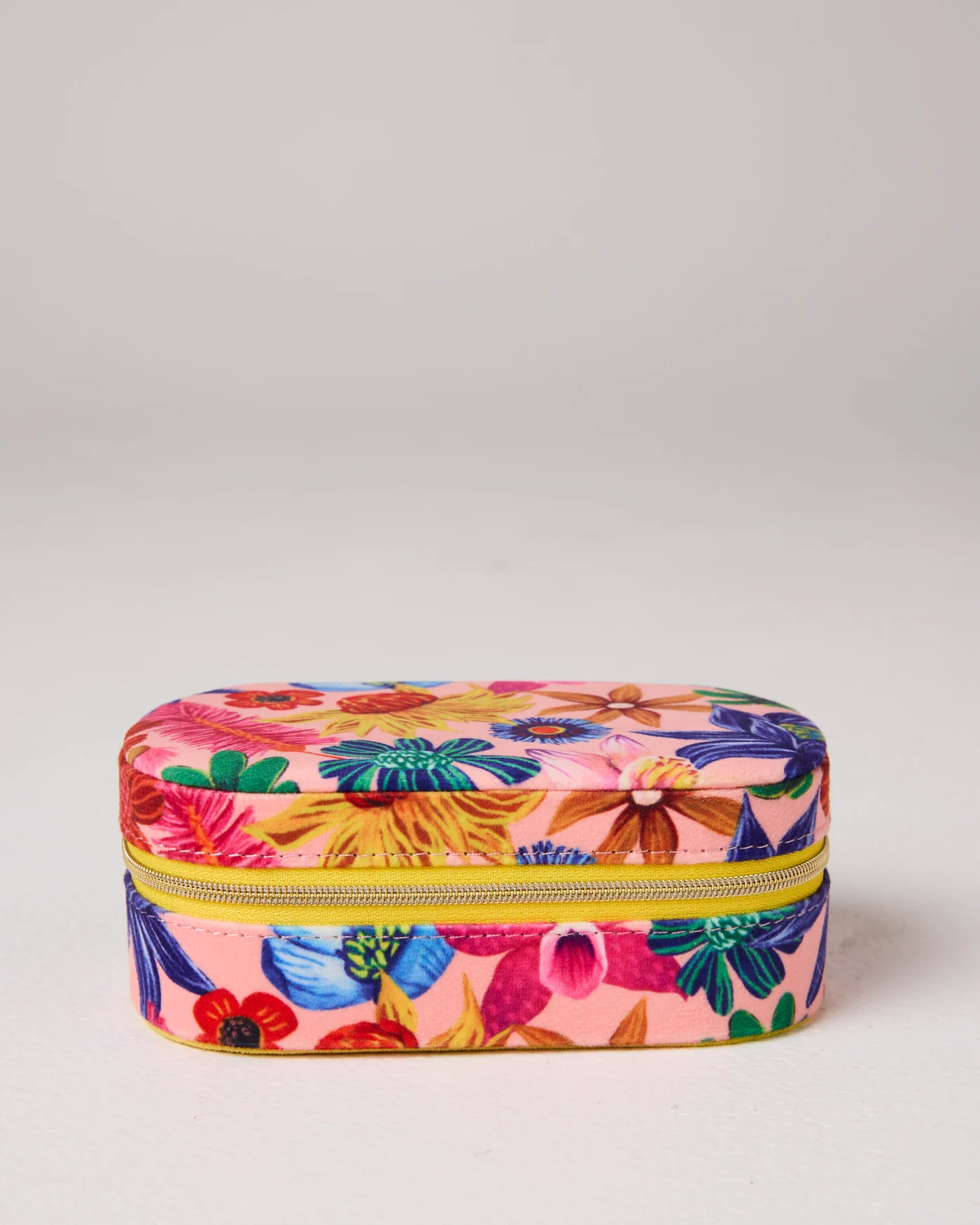 Wildflowers in Bloom Velvet Travel Jewellery Box