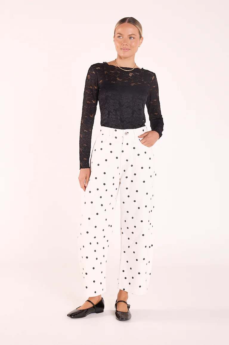 Lola Cropped Barrel Black Spot