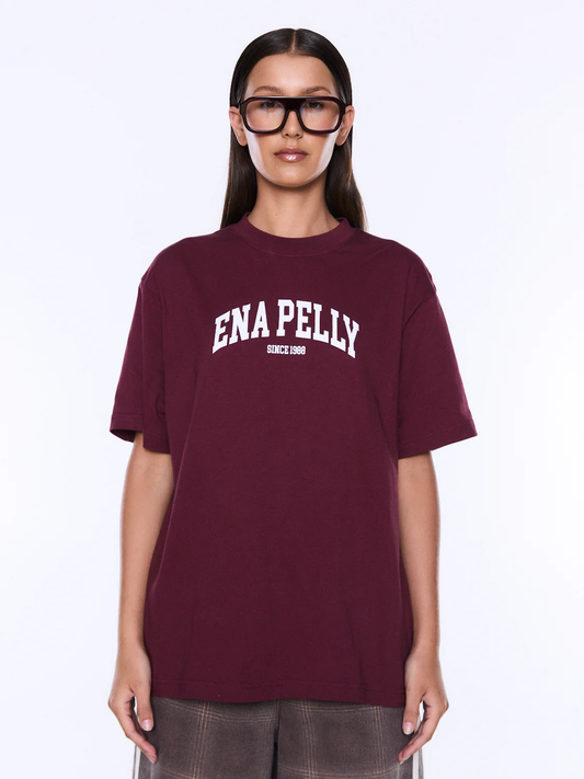 Ivy Relaxed Tee Burgundy