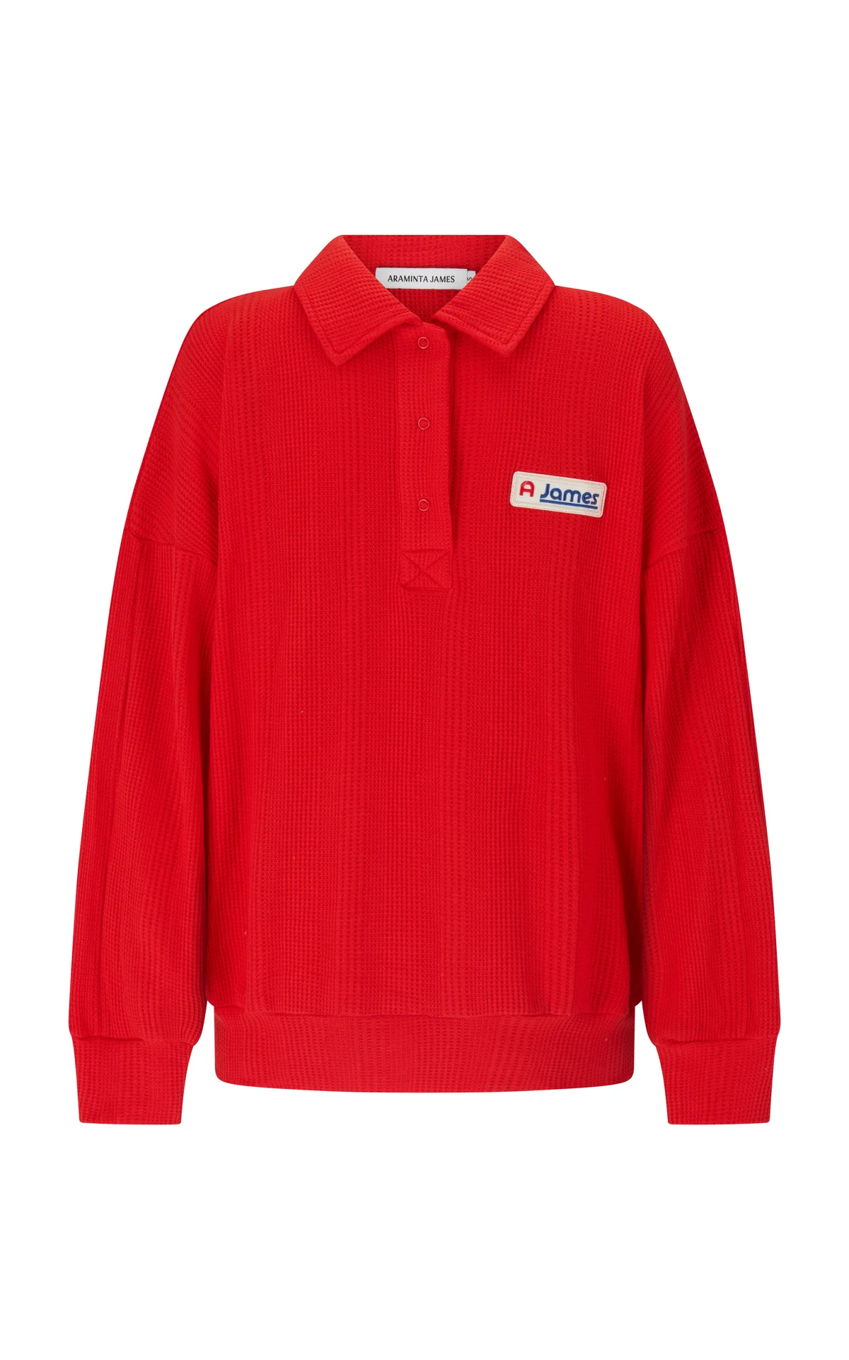 Tiva Waffle Sweatshirt Apple Red