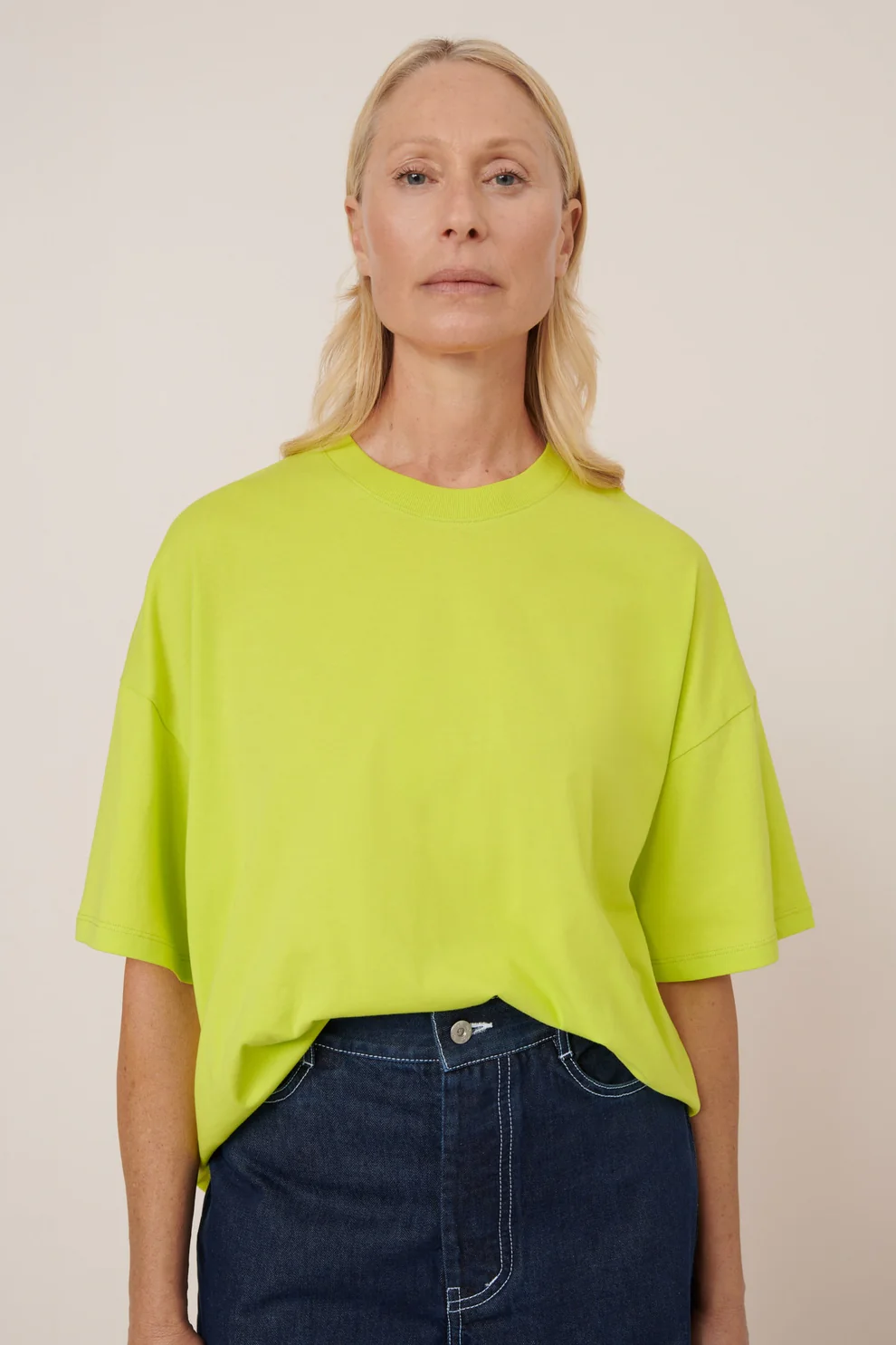 Oversized Boxy Tee Fluro Yellow