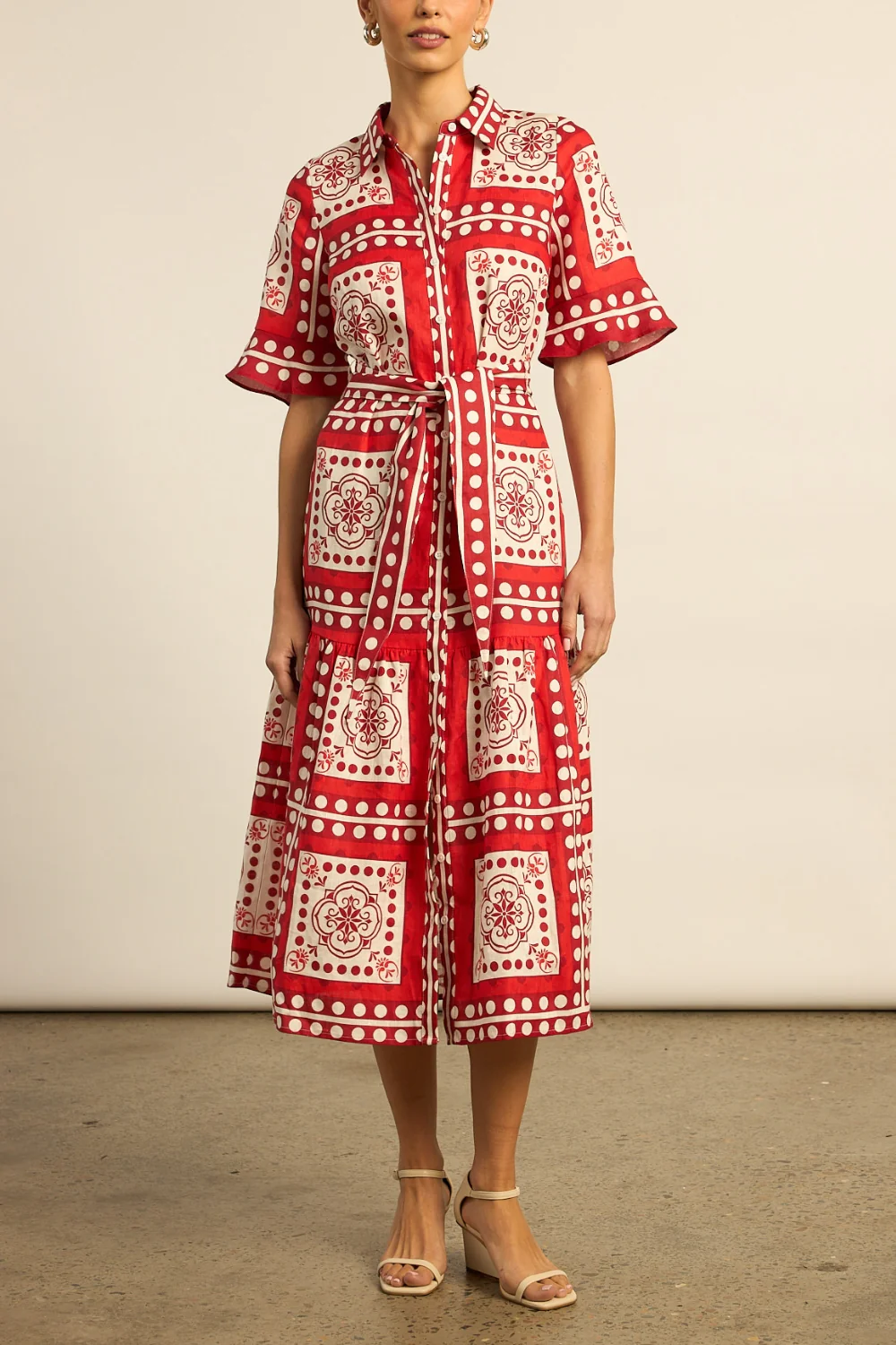 Oasis Dress Poppy Scarf