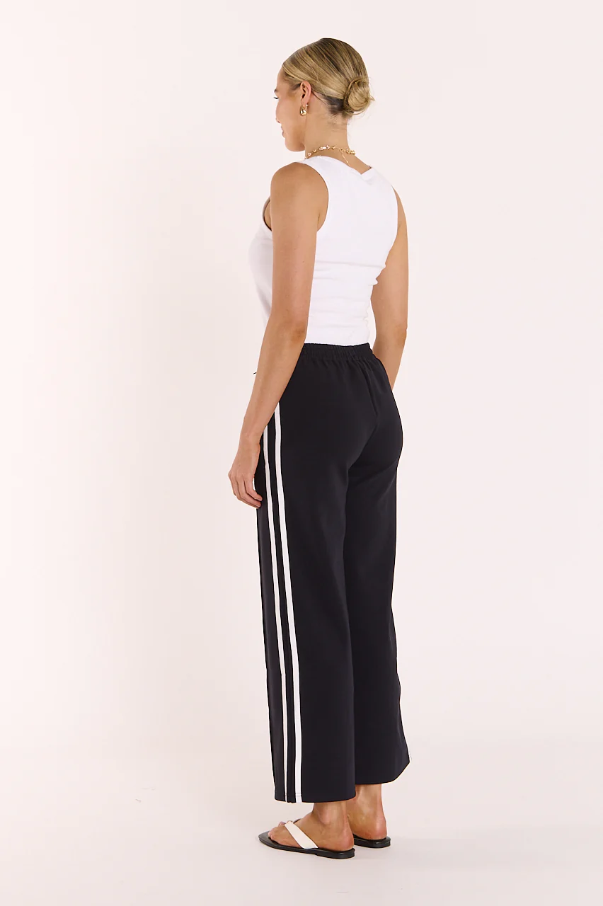Noah Cropped Pant Navy Stripe