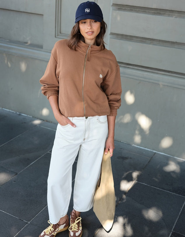 Maggie Tapered Barrel Jean - Fresh Ecru