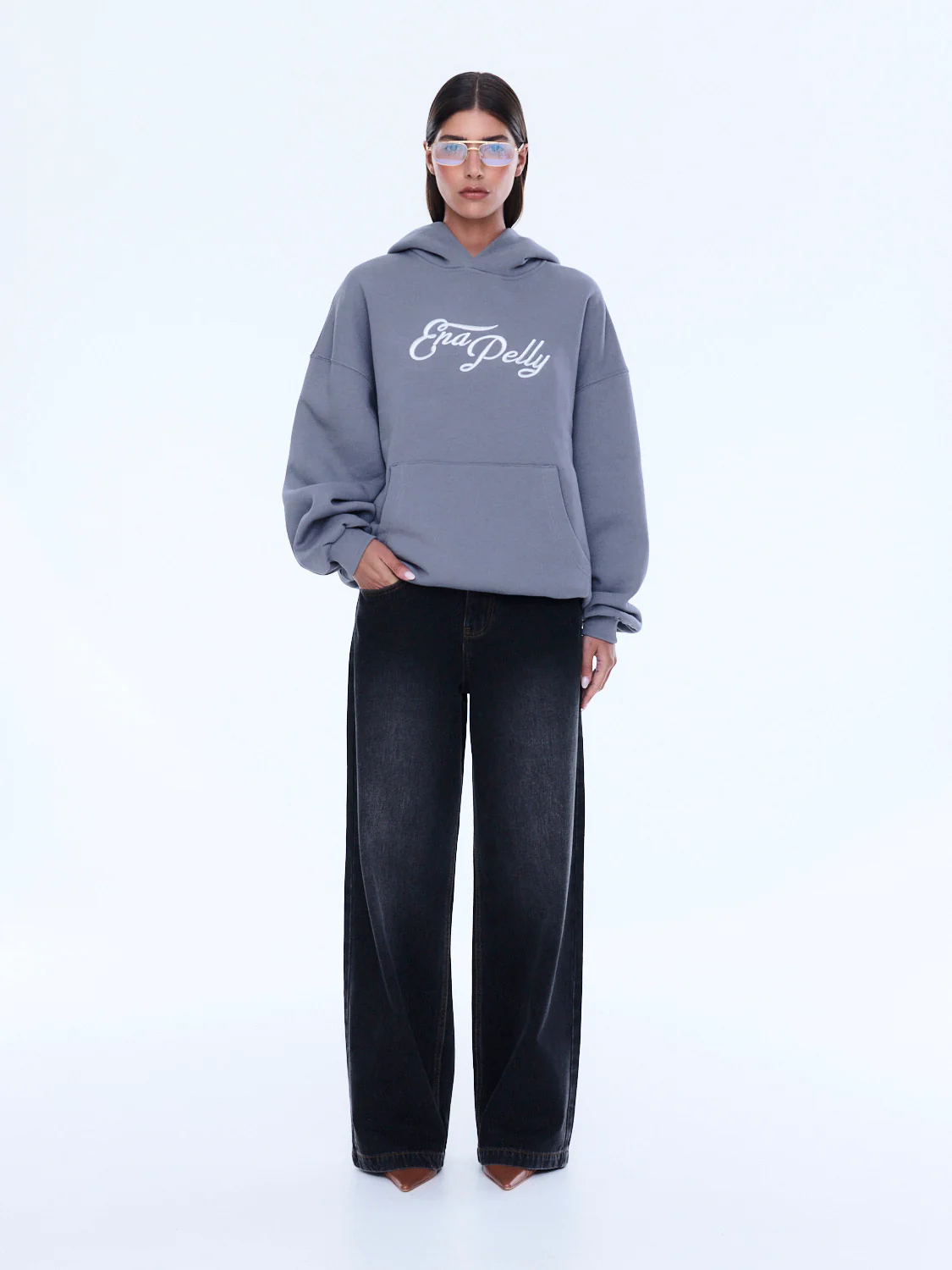 Cassie Oversized Hoodie Washed Grey