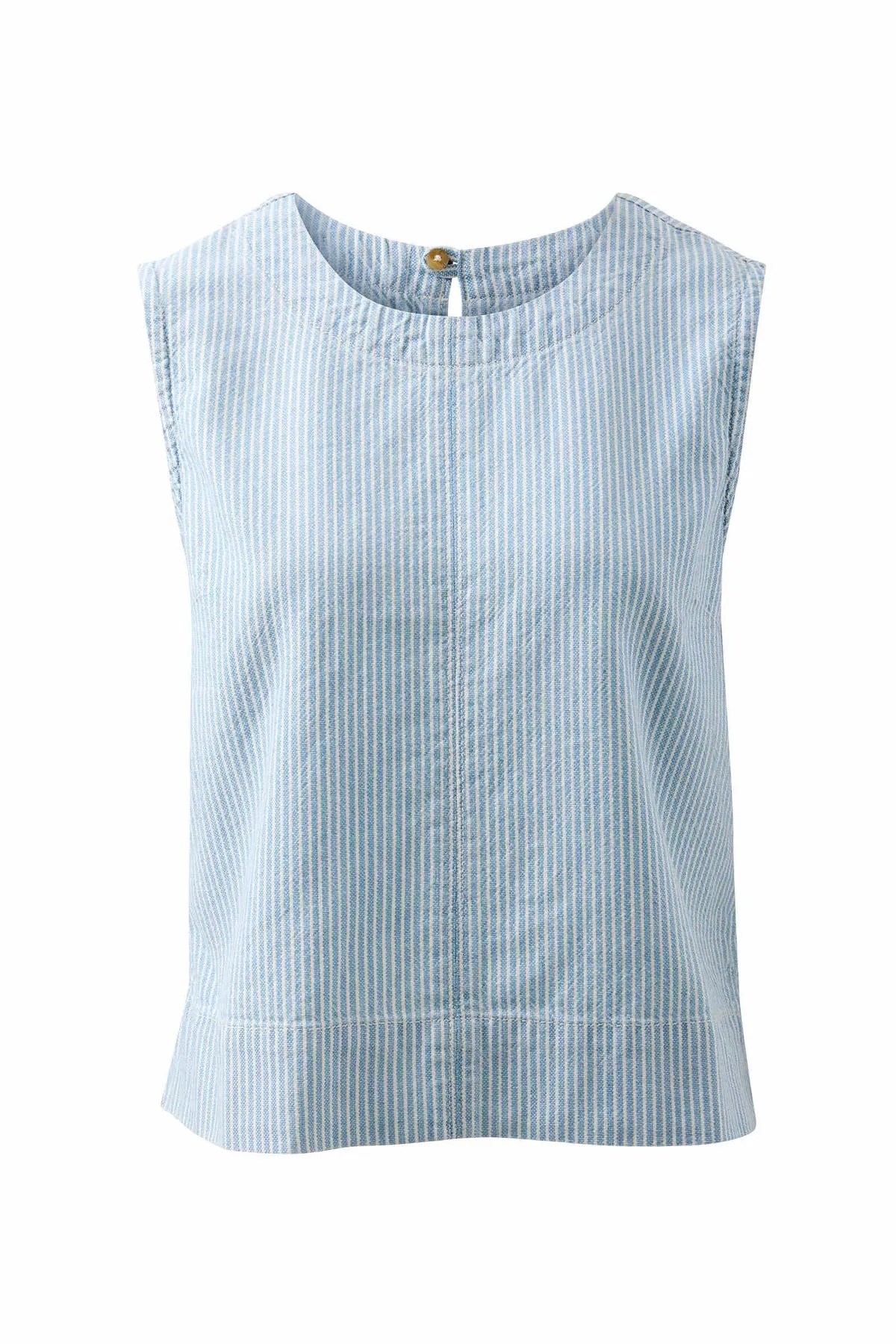 Maddy Shell Top Indigo White Stripe