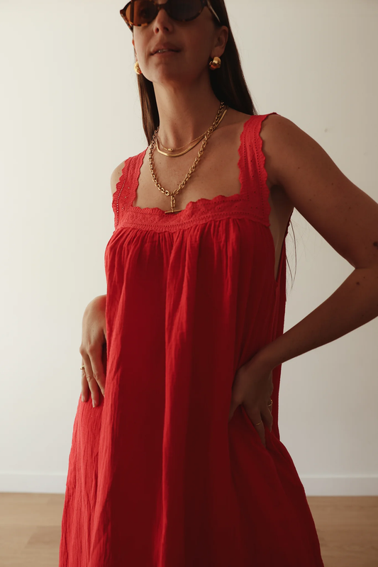 Juno Slip Dress Red