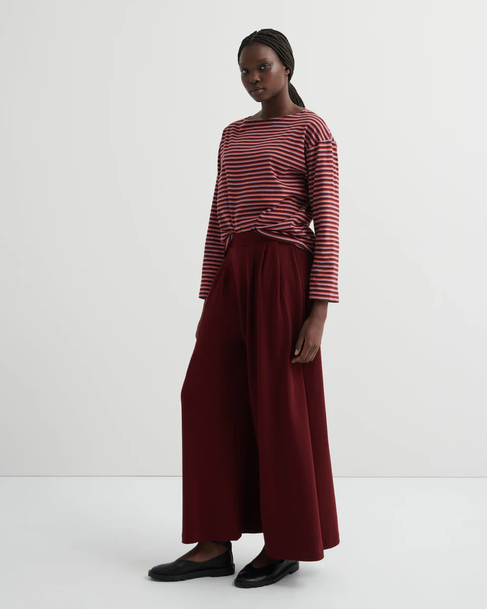 Drape Pant Factory Maroon