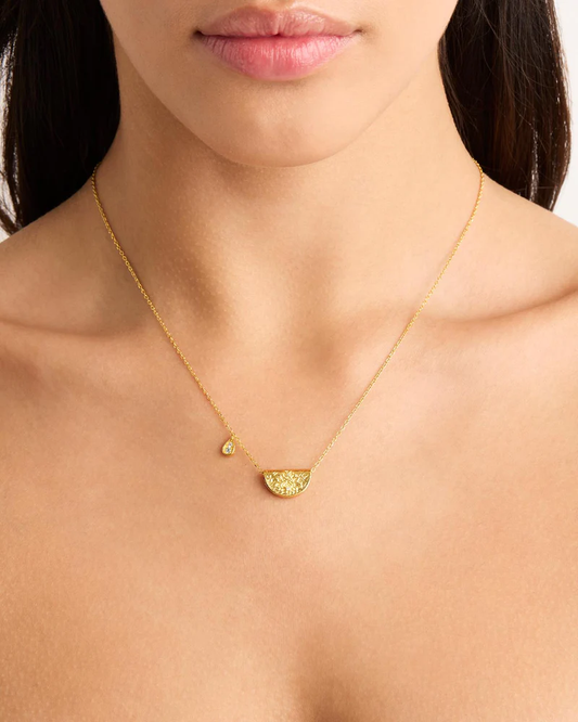 Lotus Birthstone Necklace April