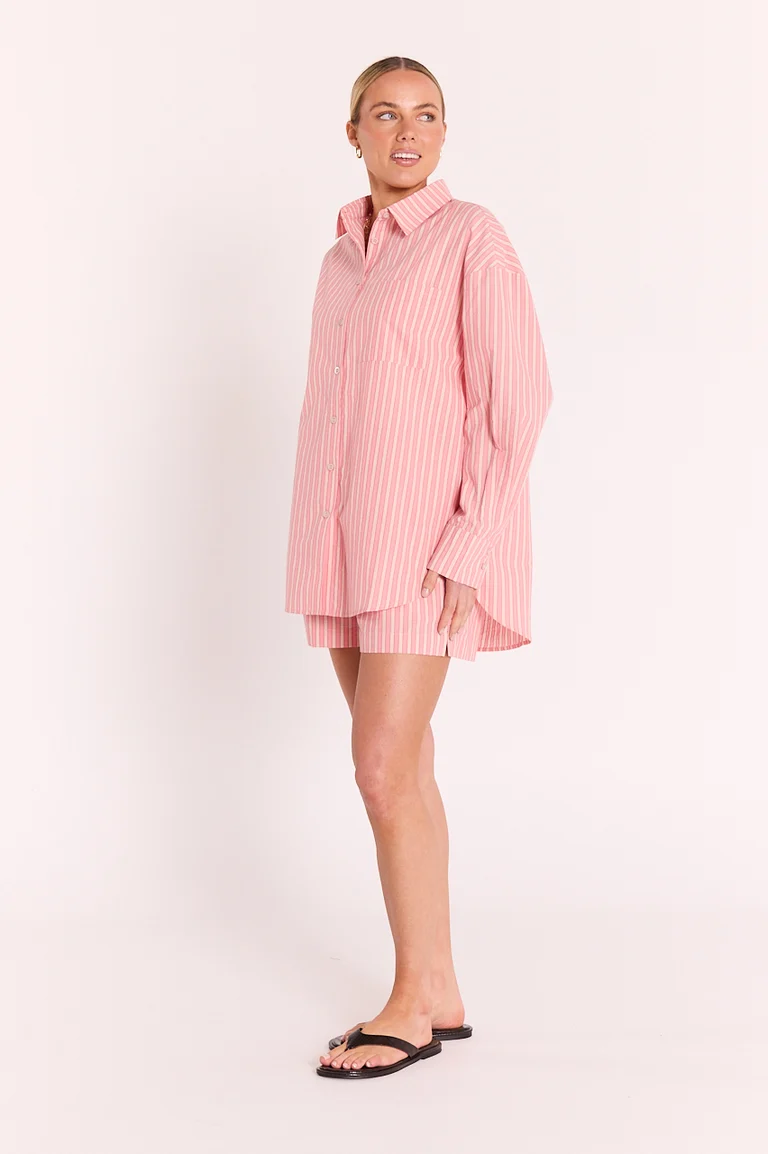 Winnie Shirt Peach Stripe