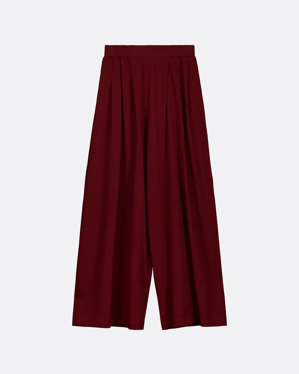 Drape Pant Factory Maroon