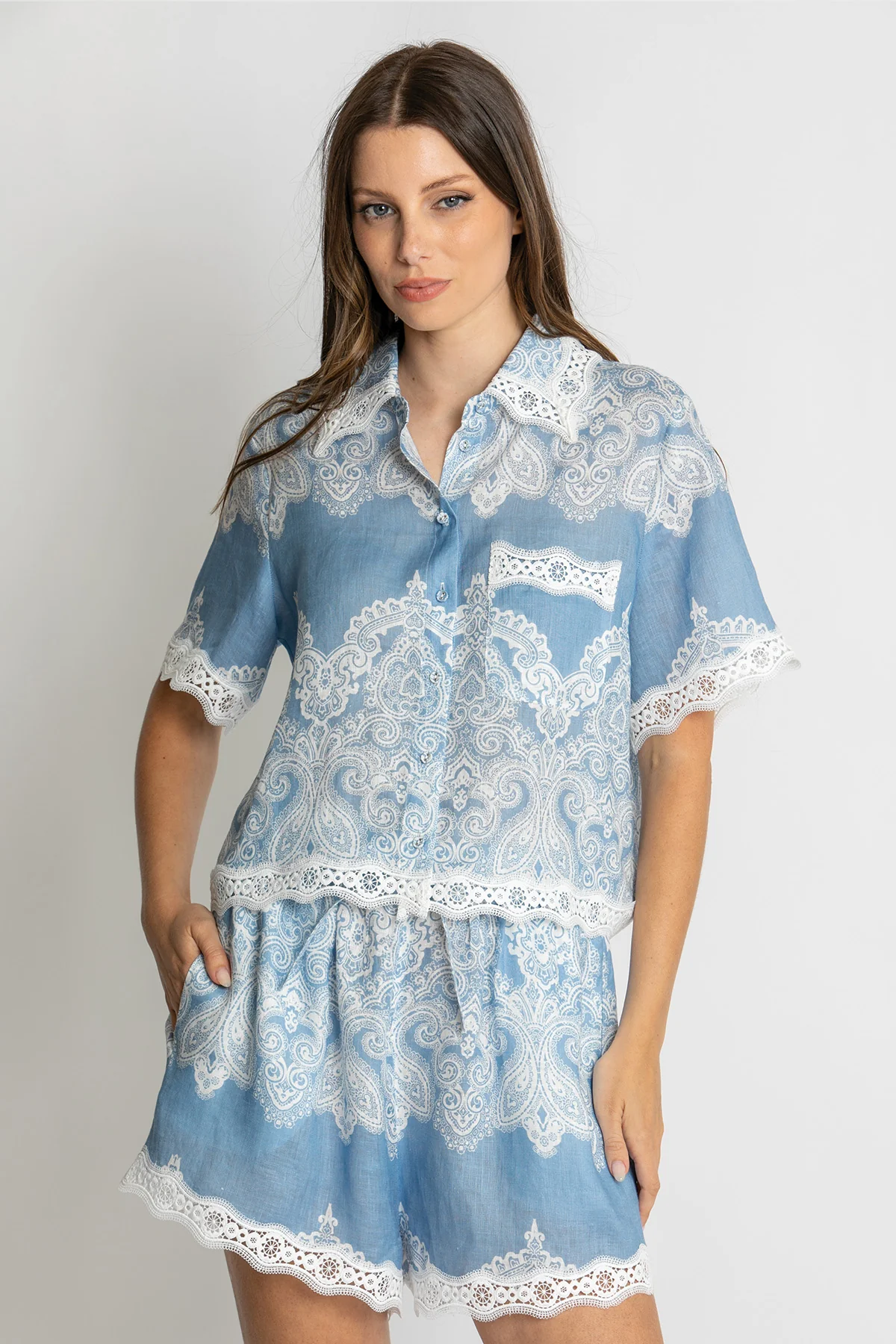 Nivina Lace Trim Shirt