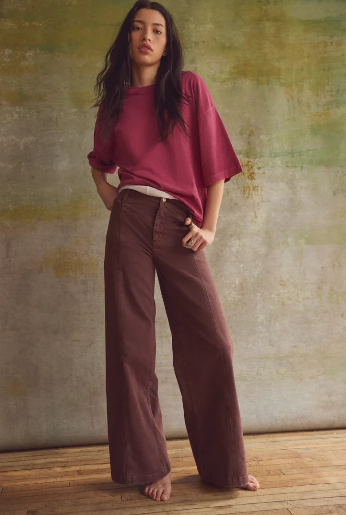 Libre Wide Leg Jeans Rum Running