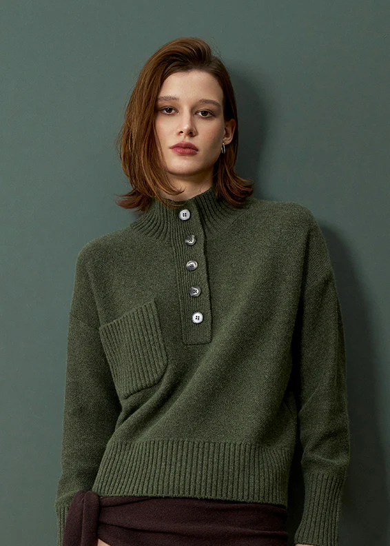 Grandpas Sweater Khaki Green