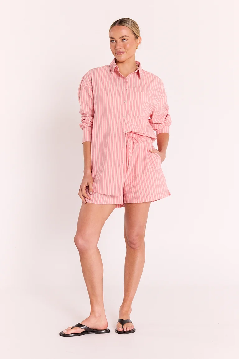 Winnie Shirt Peach Stripe
