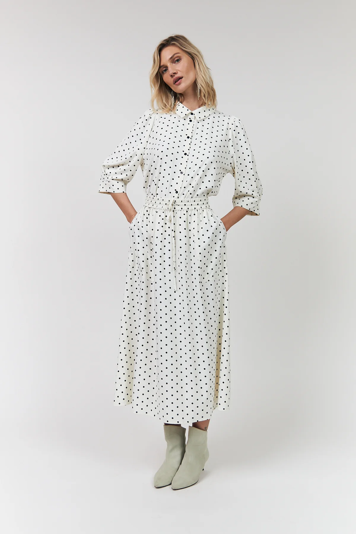 Akanell Maxi Skirt - Dot Print