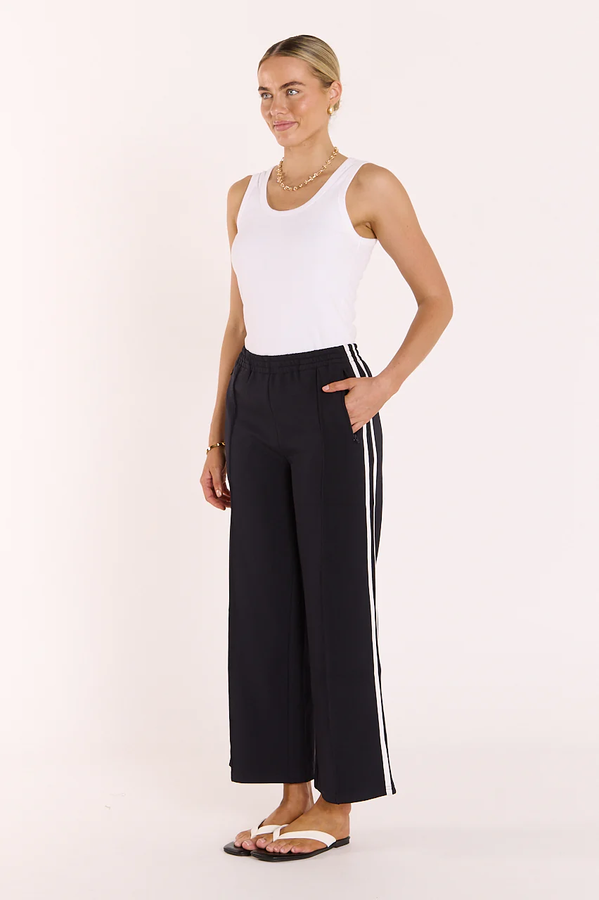 Noah Cropped Pant Navy Stripe