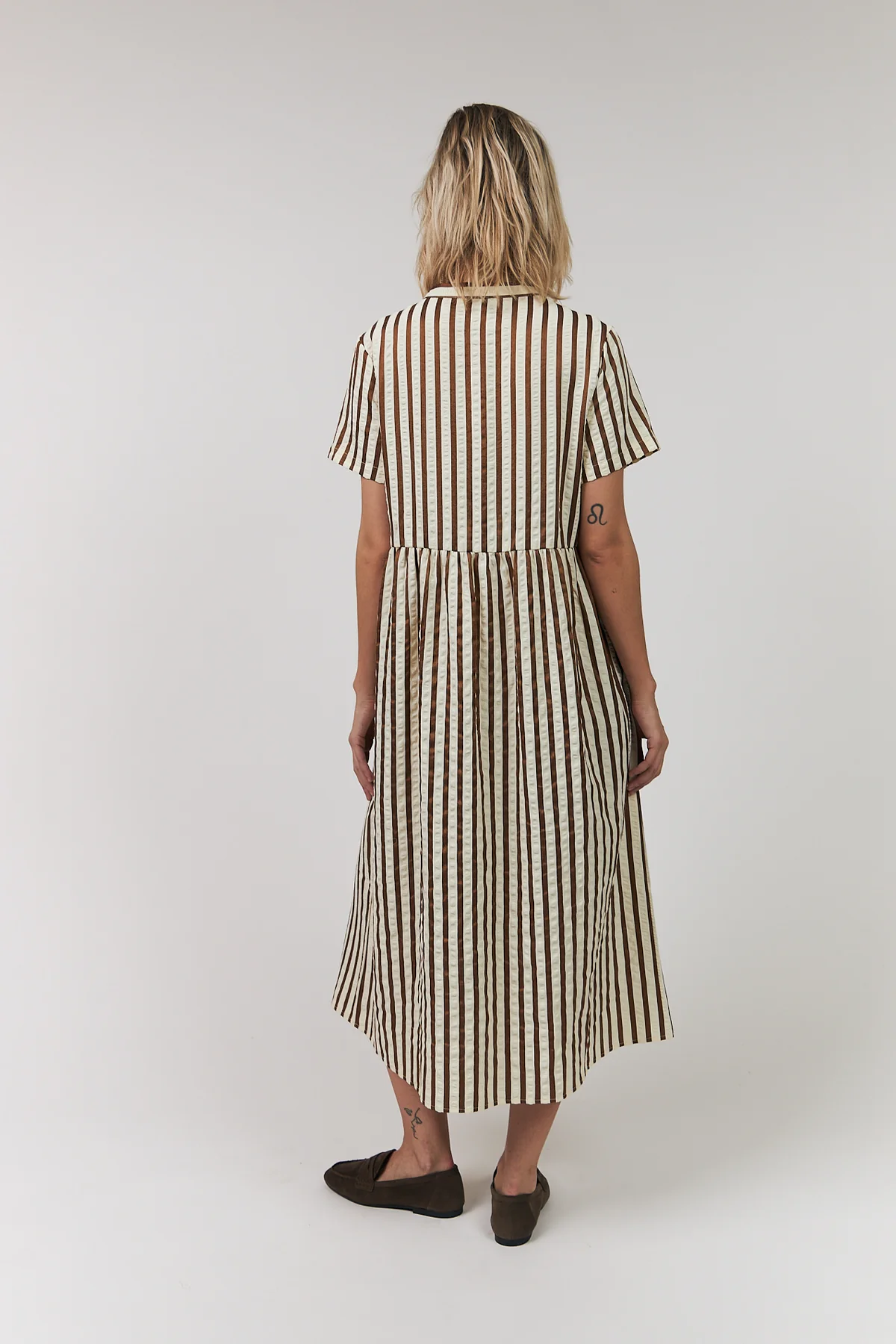 Maxi Dress- Dark Mokka Stripe
