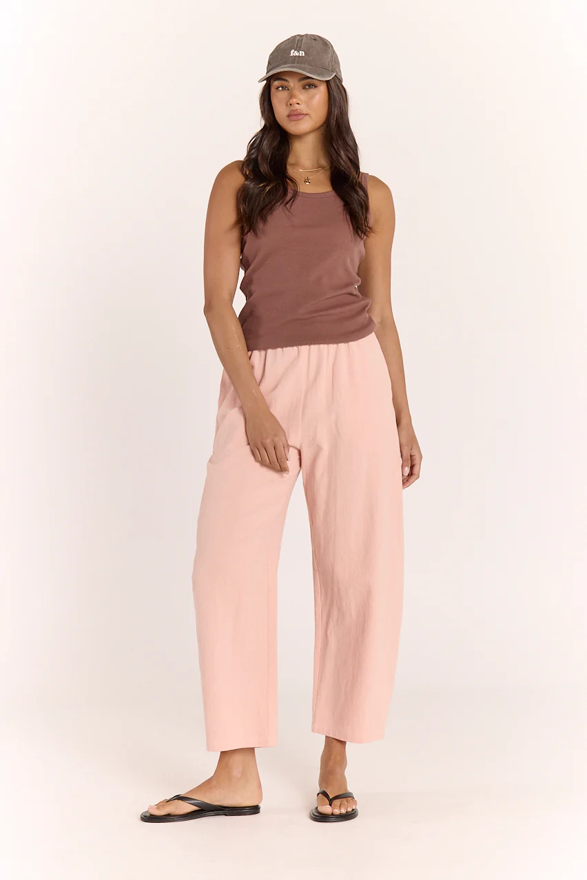 Eleanor Barrel Pant - Peach