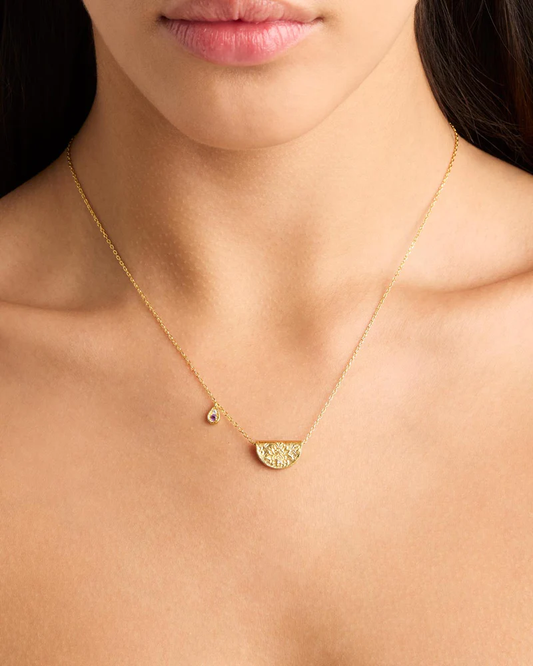 Lotus Birthstone Necklace February