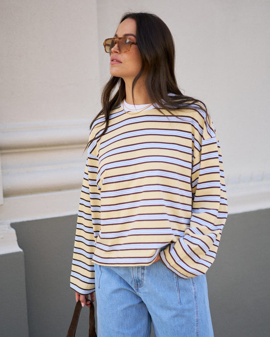 Beau Long Sleeve Slouchy Tee New Butter Brunette