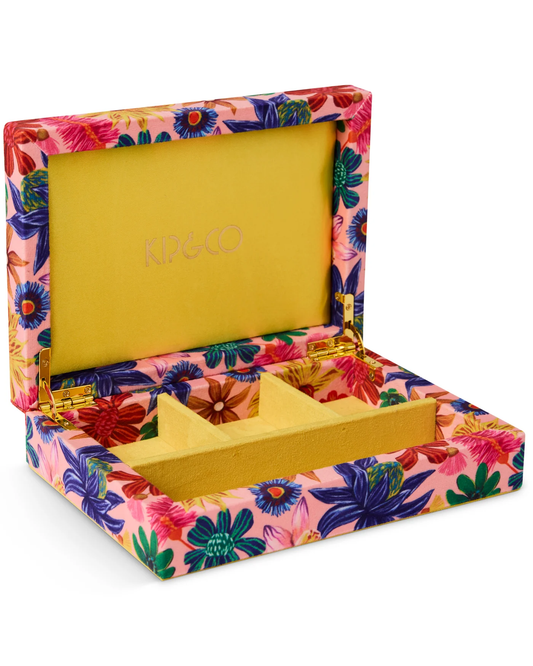 Wildflowers in Bloom Velvet Jewellery Box- Small