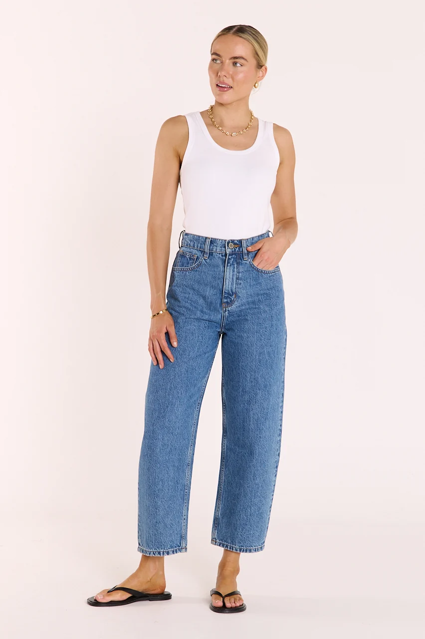 Lola Barrel Jean Deep Blue