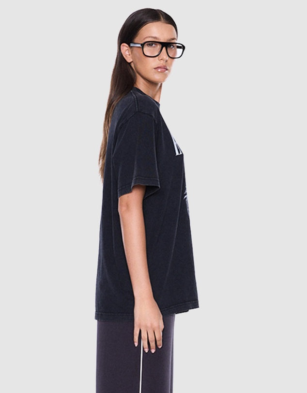 Ivy Relaxed Tee Vintage Black Cheetah