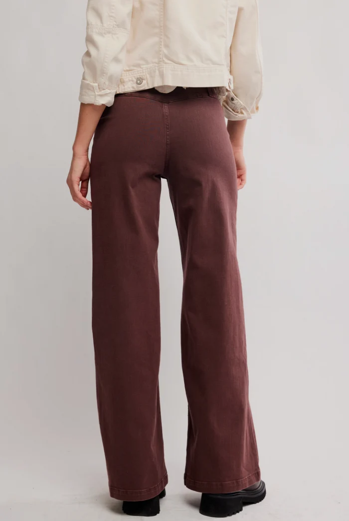 Libre Wide Leg Jeans Rum Running