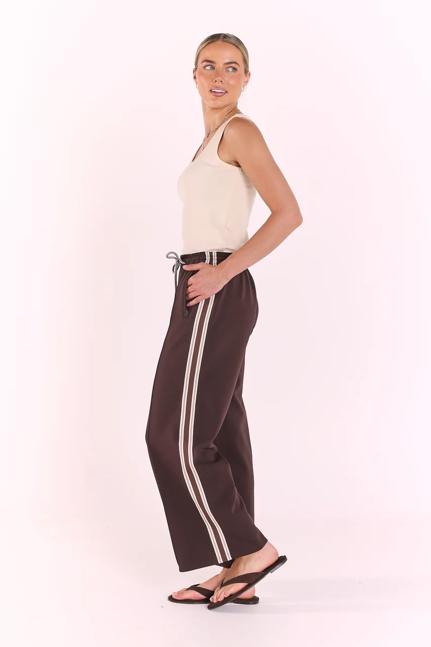 Noah Cropped Pant Luxe Dark Chocolate