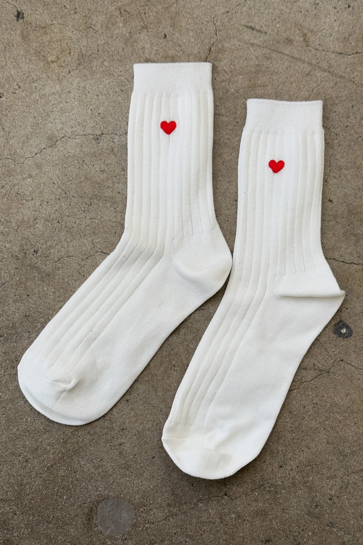 Embroidered Her Socks Mc Cotton White