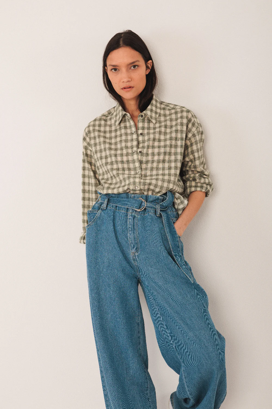 Checkered khaki Shirt