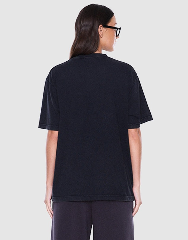 Ivy Relaxed Tee Vintage Black Cheetah