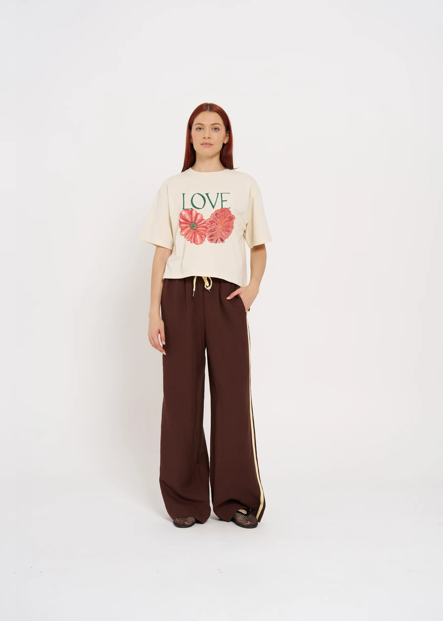 Love Tomato Tee Pink Crop