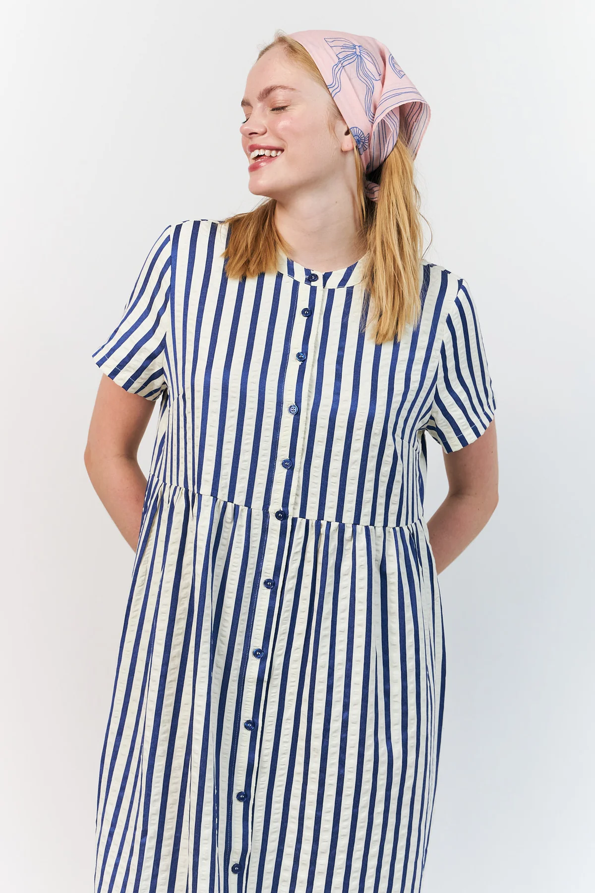 Maxi Dress- Blue Stripe