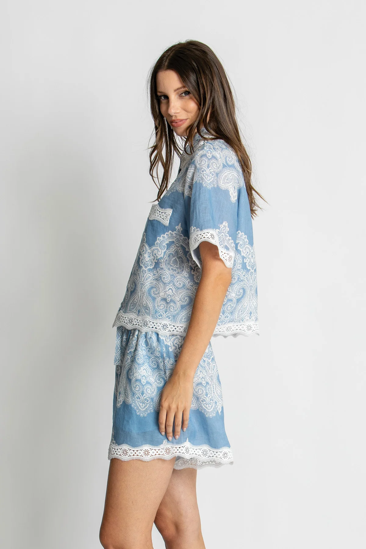 Nivina Lace Trim Shirt