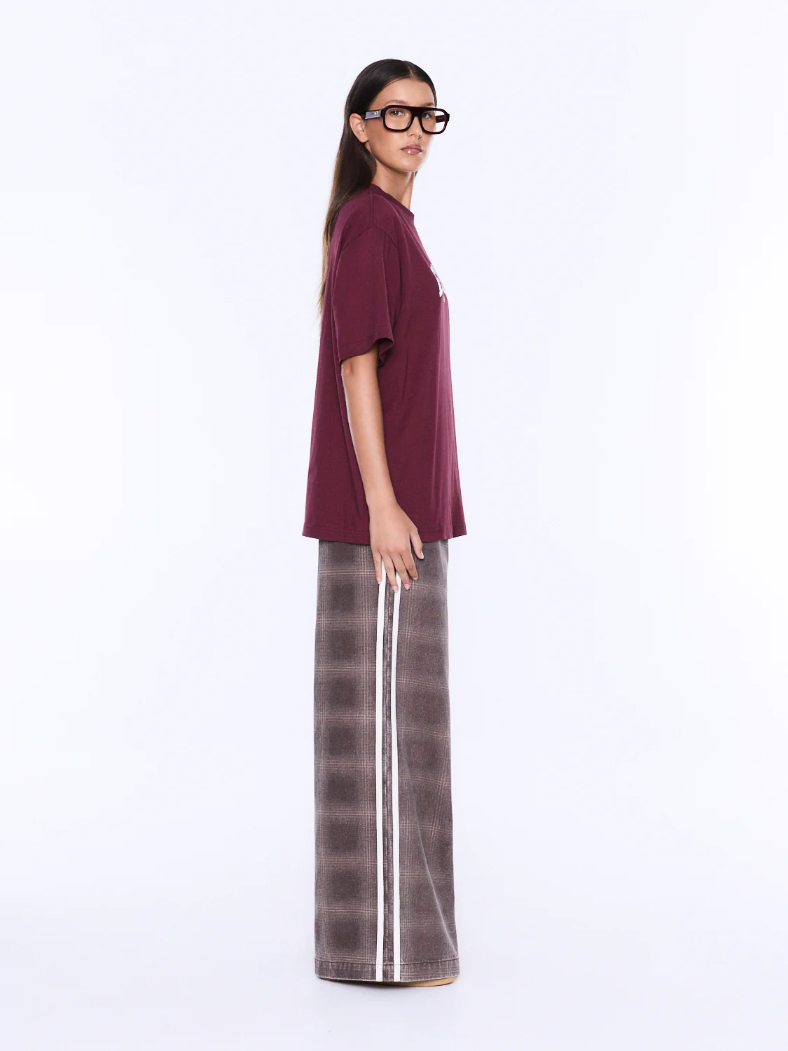 Ivy Relaxed Tee Burgundy
