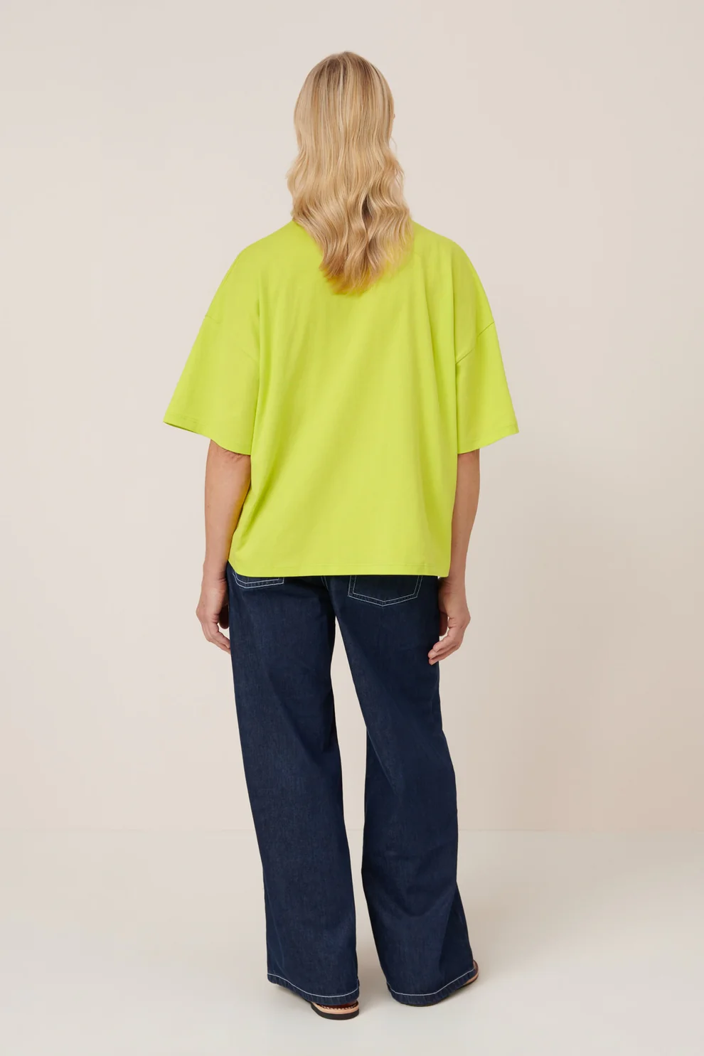 Oversized Boxy Tee Fluro Yellow